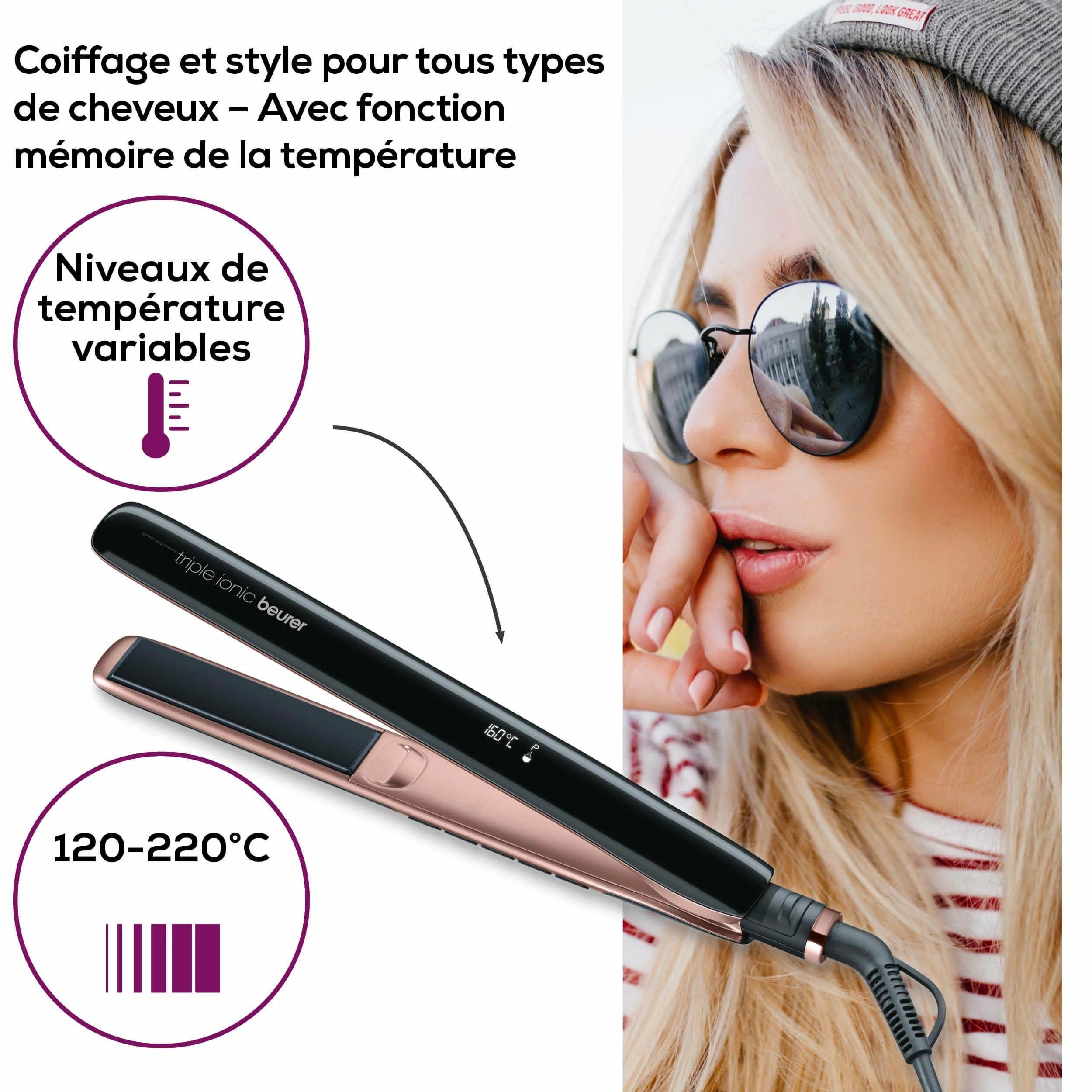 Petit électroménager lisseur BEURER HS80 infinytech Réunion 04