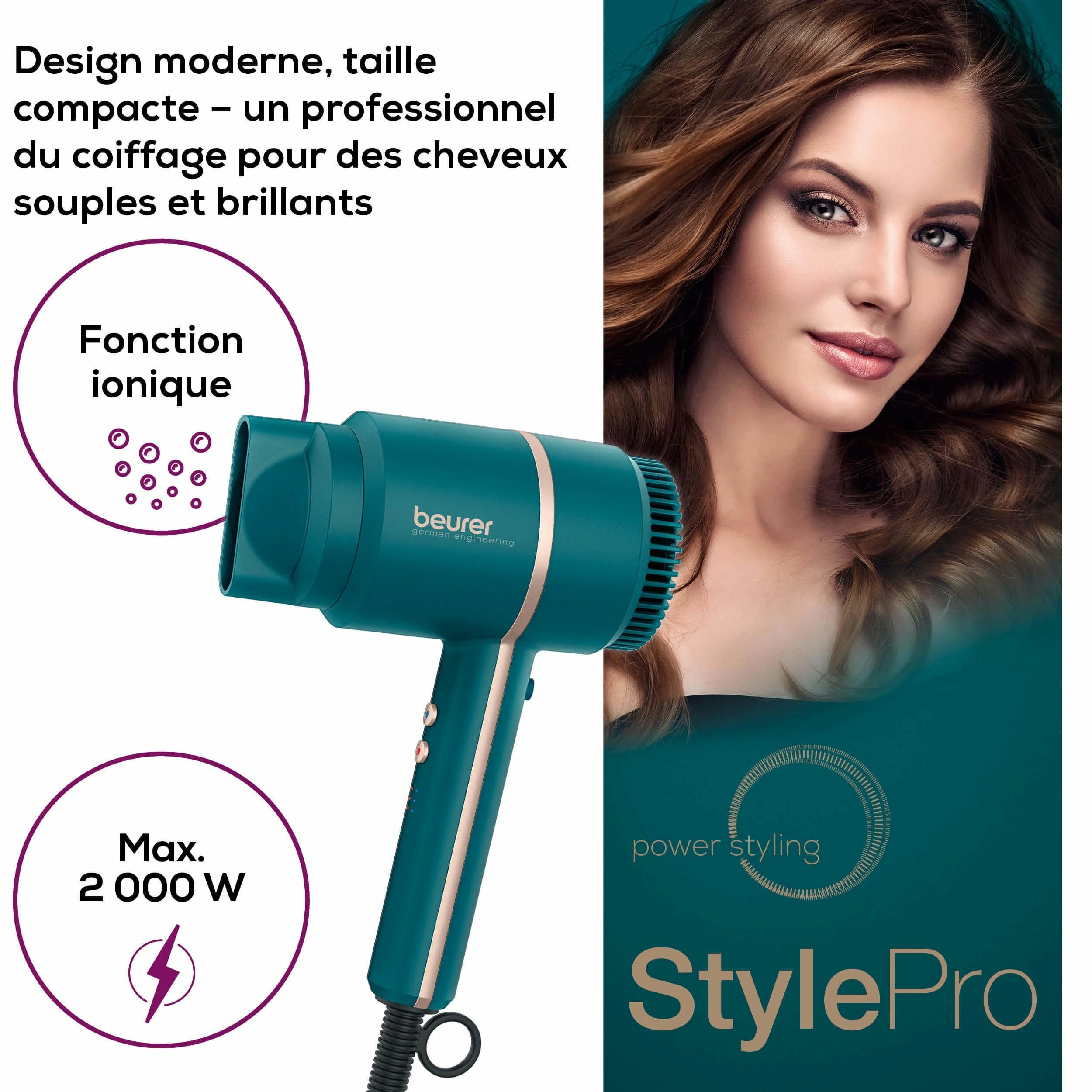Petit électroménager Sèche-cheveux BEURER HC35 Ocean infinytech Réunion 02