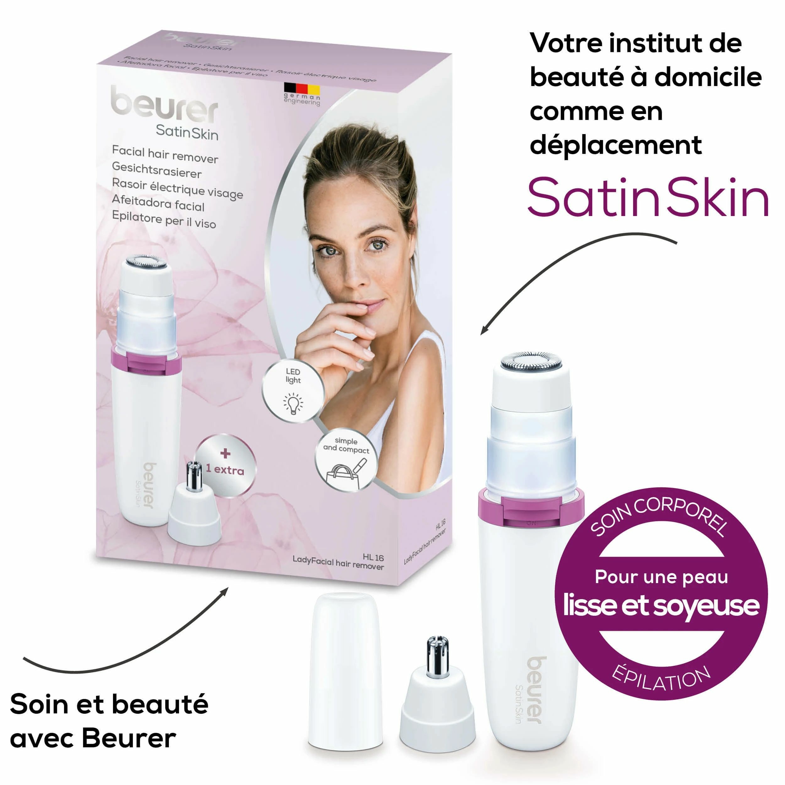 Petit électroménager rasoir visage BEURER HL 16 infinytech Réunion 05