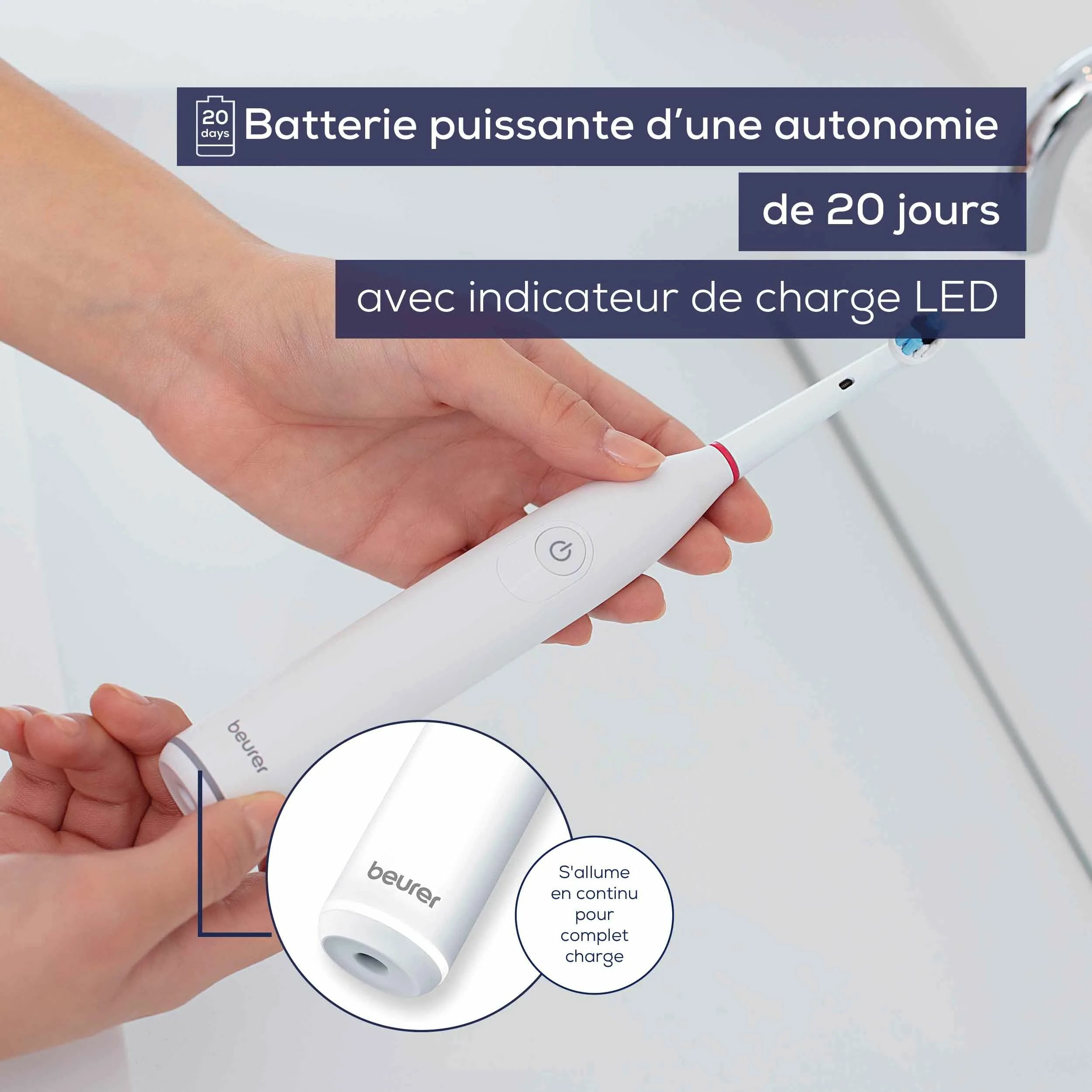 Petit électroménager brosse à dents électrique BEURER TB30 infinytech Réunion 04
