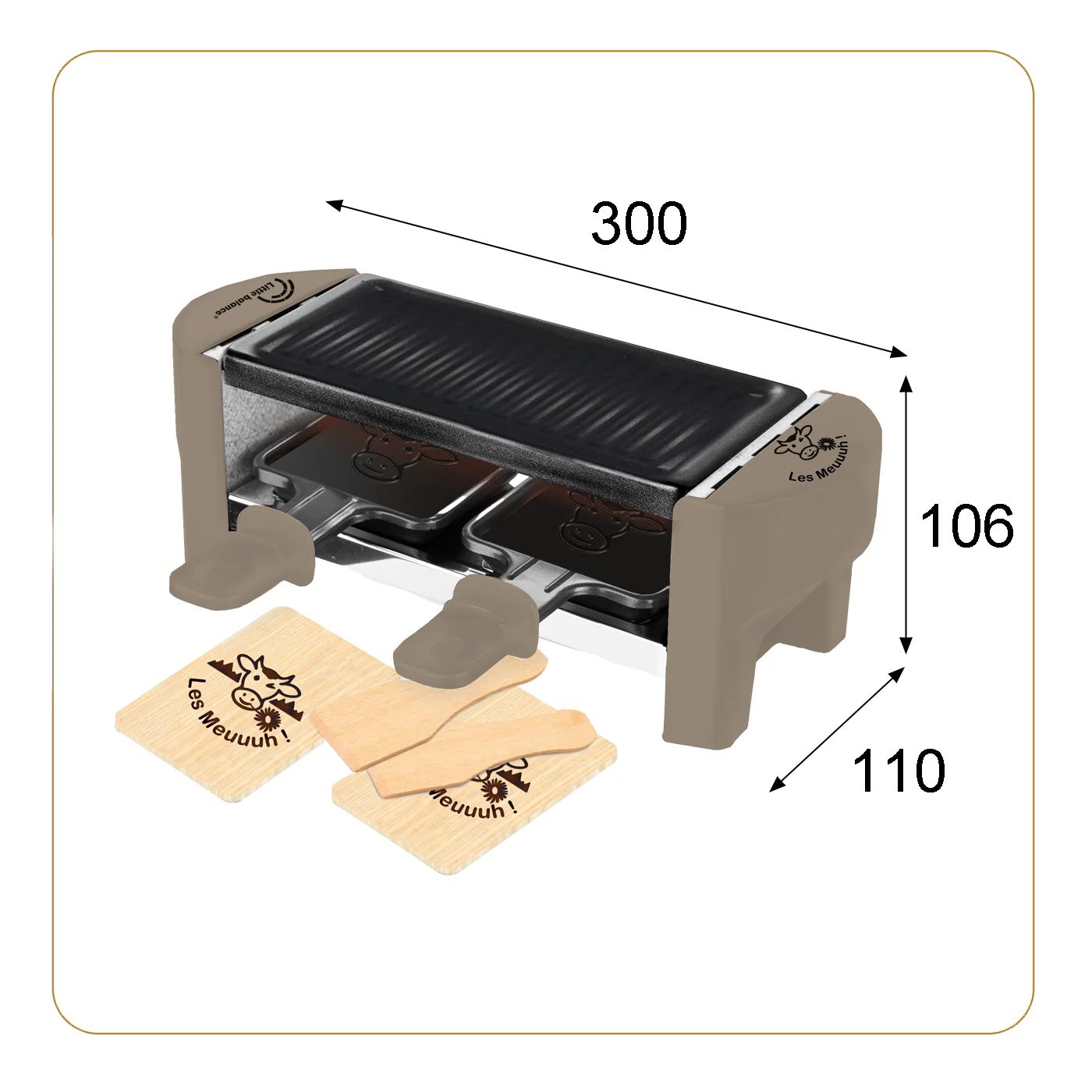 Petit électroménager Appareil à Raclette LITTLE BALANCE Meuuuh Duo Muscade infinytech Réunion 03