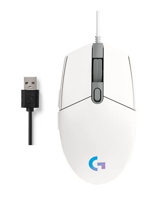 Matériels informatique Souris LOGITECH G203 LightSync Filaire Blanche infinytech Réunion 02
