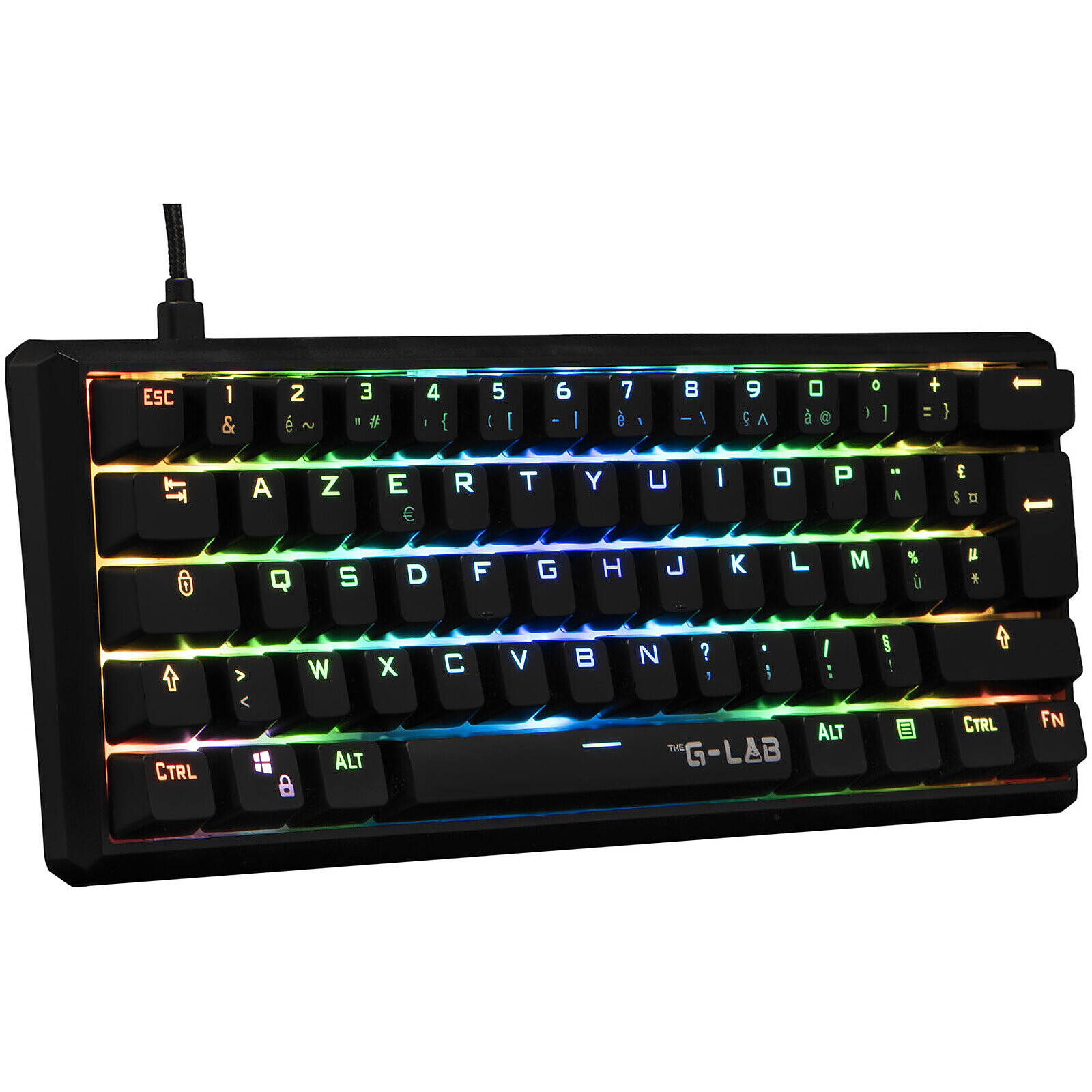 Matériels informatique Clavier THE G-LAB Keyz Thallium Switchs Marrons infinytech Réunion 02