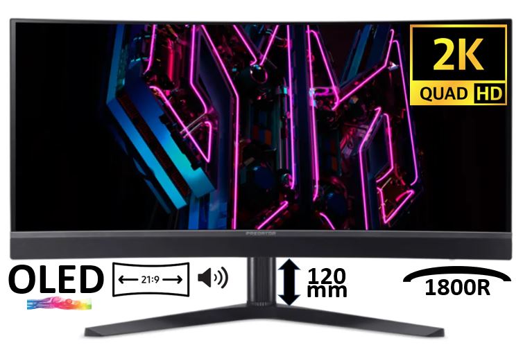 Matériels informatique écran pc ACER Predator X OLED X34V infinytech Réunion 01