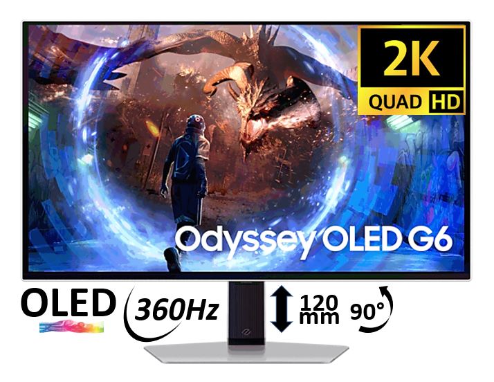 Matériels informatique écran pc SAMSUNG Odyssey OLED G6 S27DG600SU infinytech Réunion 01