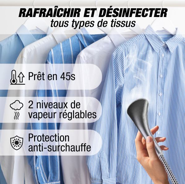 Petit électroménager défroisseur vertical TECHWOOD TDV-2006 infinytech Réunion 04