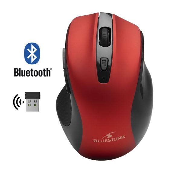 Matériels informatique souris BLUESTORK Office 75 Sans Fil Rouge infinytech Réunion 01