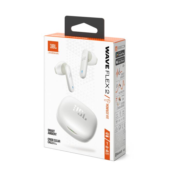 Matériels audio écouteurs JBL Wave Flex 2 Blanc infinytech Réunion 04