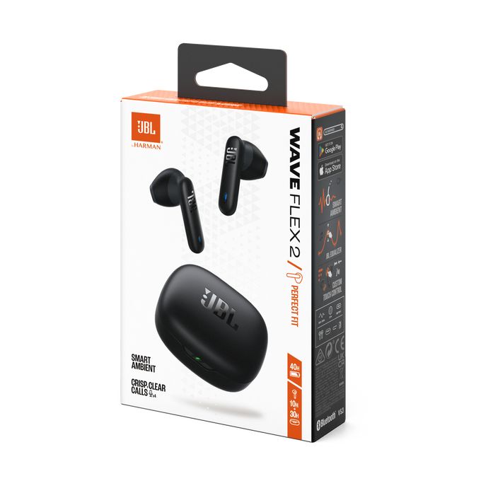 Matériels audio écouteurs JBL Wave Flex 2 Noir infinytech Réunion 05