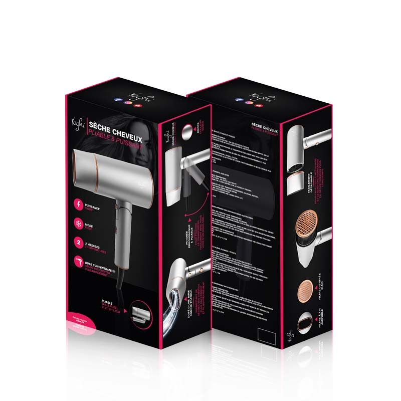 Petit électroménager sèche cheveux pliable YOGHI R-Liss Antra infinytech Réunion 05