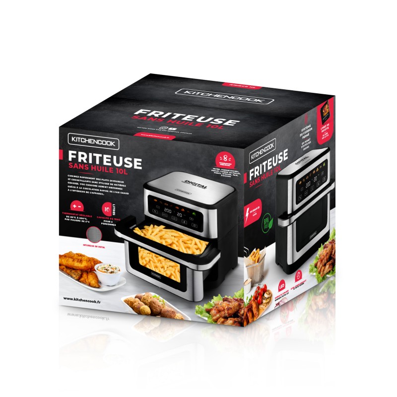 Petit électroménager friteuse à air KITCHENCOOK Airmed 10 HX infinytech Réunion 04