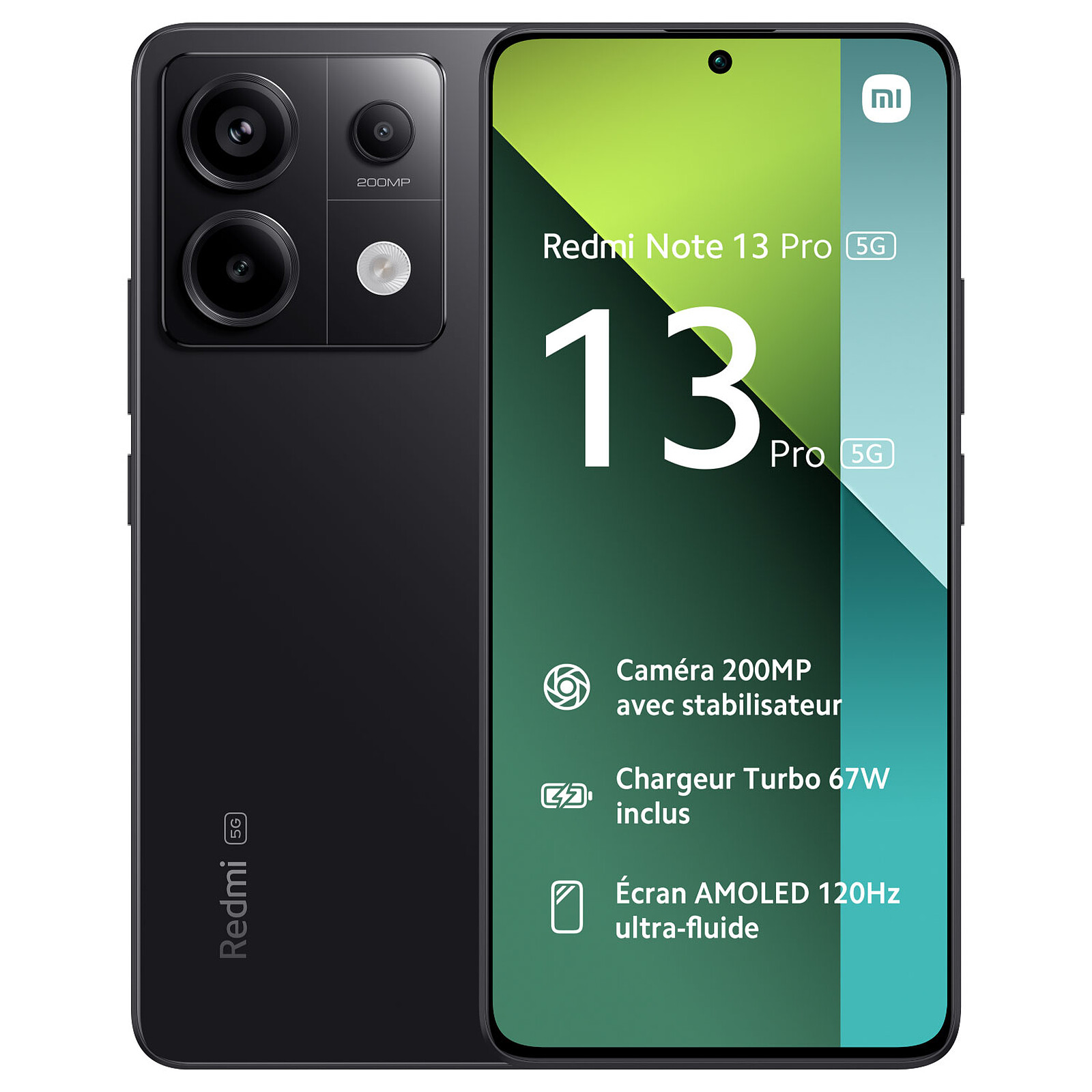Téléphonie mobile smartphone XIAOMI Redmi Note 13 Pro 8Go 256Go 5G Noir infinytech Réunion 01