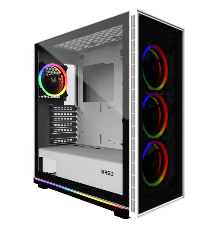 Matériels informatique boitier pc M.RED White Destroyer MR-005M infinytech Réunion 02