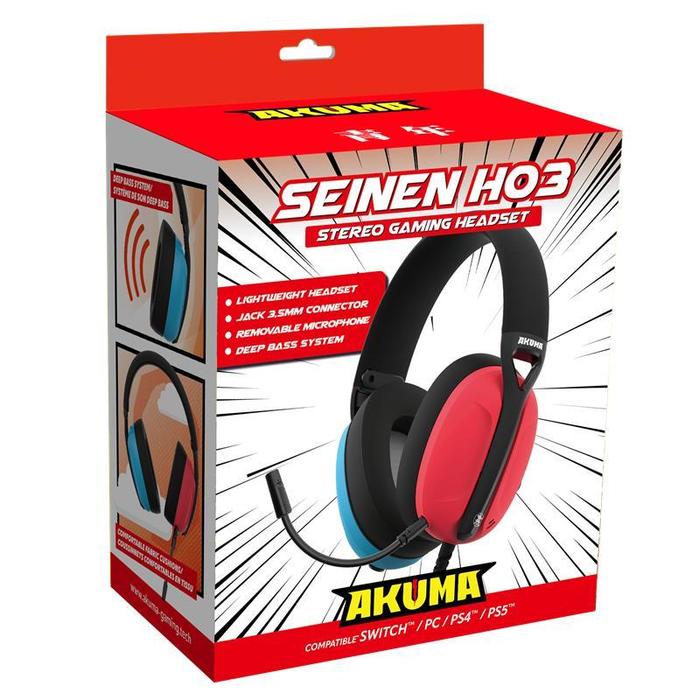 Matériels informatique casque micro AKUMA SEINEN H03R Rouge infinytech Réunion 03
