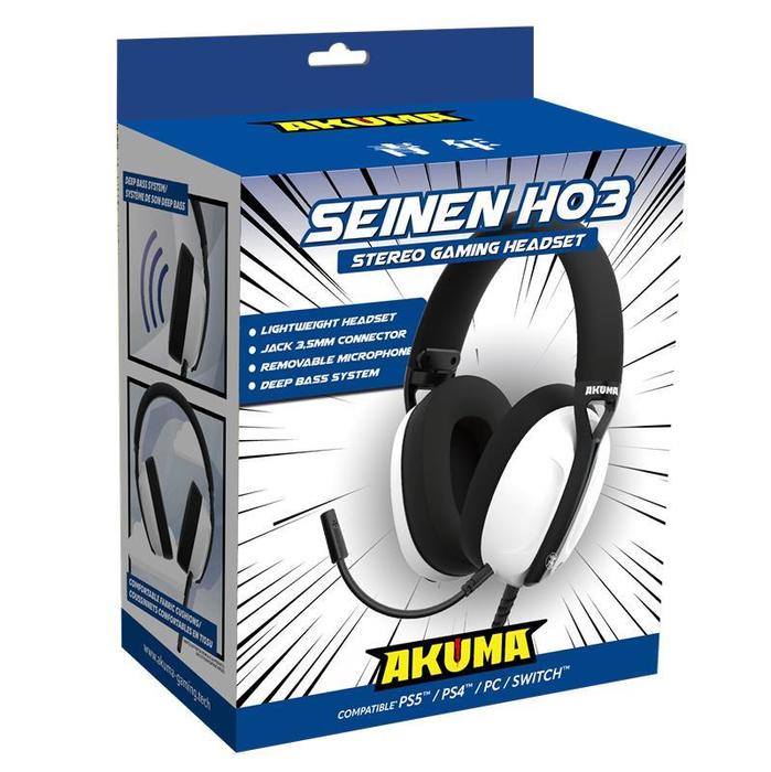Matériels informatique casque micro AKUMA SEINEN H03 Blanc infinytech Réunion 03