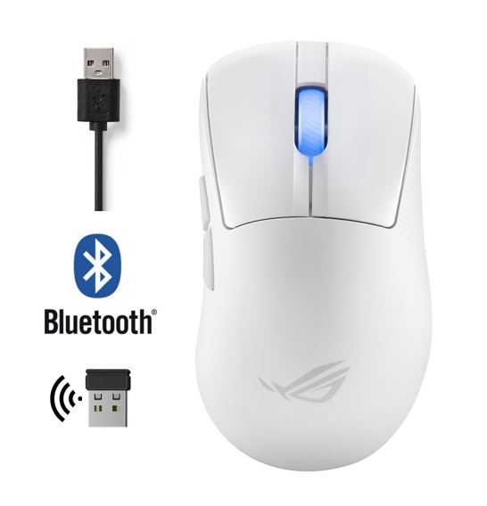 Matériels informatique souris ASUS ROG Keris II Wireless Blanche infinytech Réunion 01