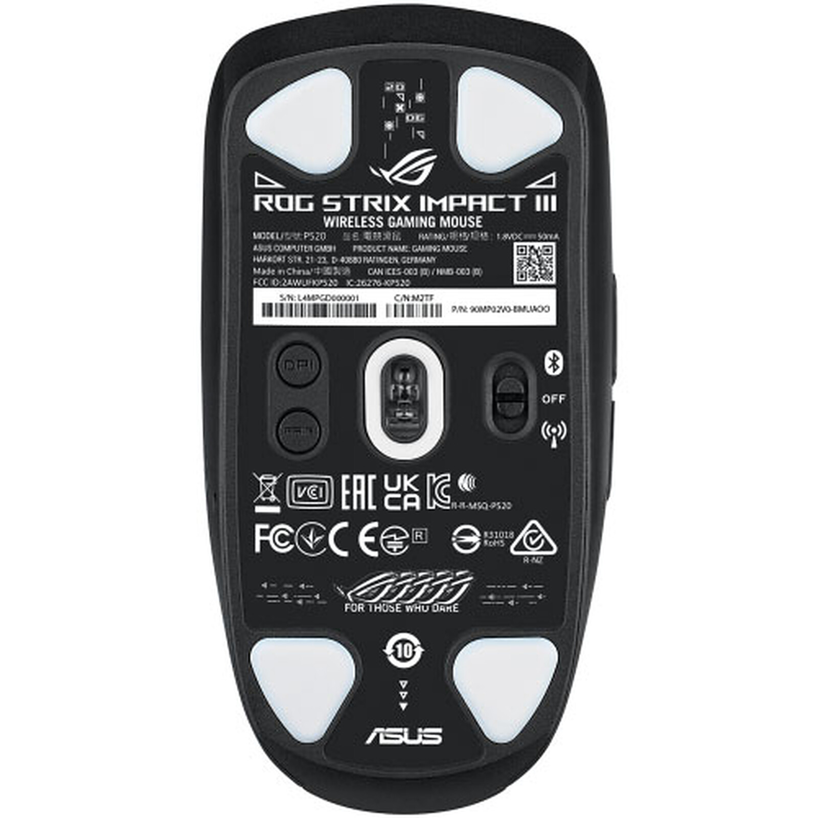 Matériels informatique souris ASUS ASUS ROG Strix Impact III Wireless Noire infinytech Réunion 04