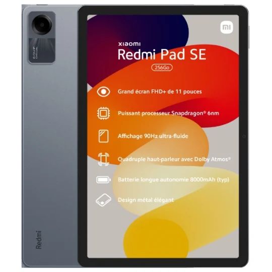 Matériels informatique tablette tactile XIAOMI Redmi Pad SE 8Go 256Go Grise infinytech Réunion 01