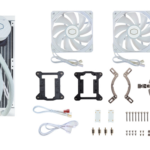 Matériels informatique watercooling Cooler Master MasterLiquid 240L Core ARGB Blanc infinytech Réunion 05