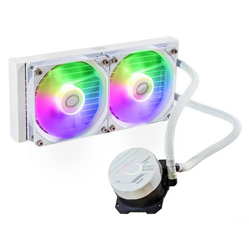 Matériels informatique watercooling Cooler Master MasterLiquid 240L Core ARGB Blanc infinytech Réunion 01