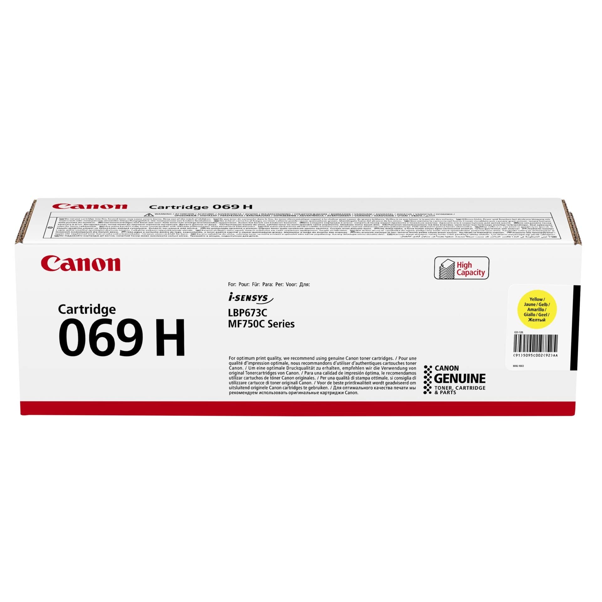 Consommables informatique toner CANON 069H Jaune infinytech Réunion 01