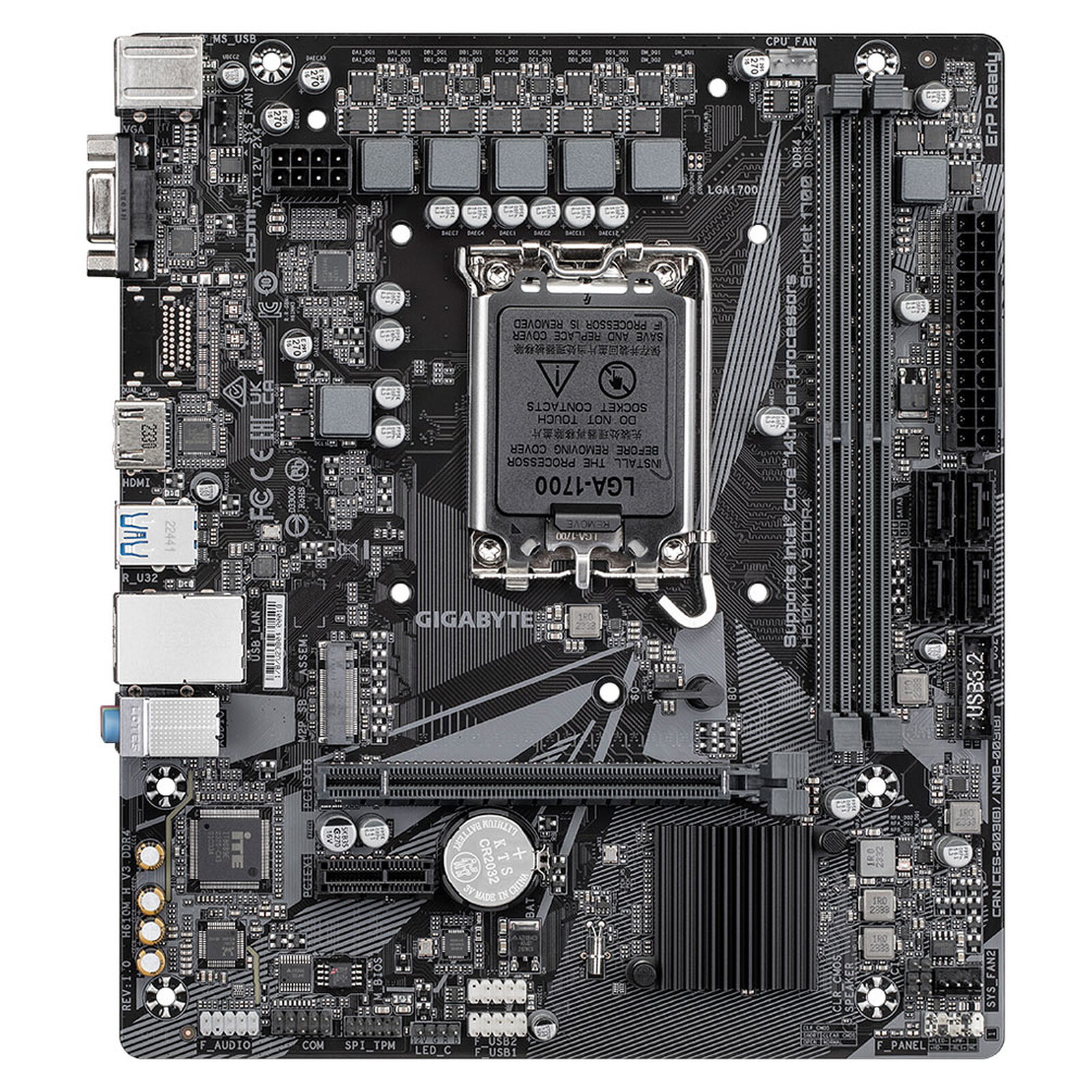 Matériels informatique carte mère Gigabyte H610M H V3 DDR4 infinytech Réunion 04