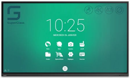 Matériels vidéo SPEECHI SuperGlass Plus ST 75 AND UHD HP 006 infinytech Réunion 01