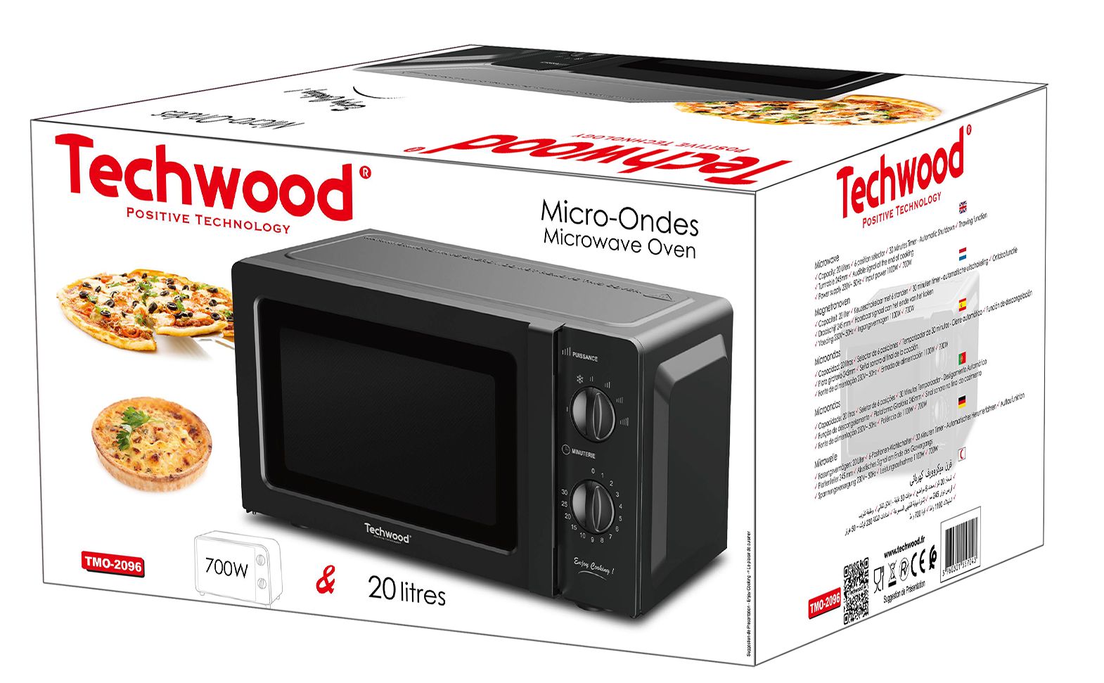Petit électroménager micro-ondes TECHWOOD TMO-2096 20L infinytech Réunion 02