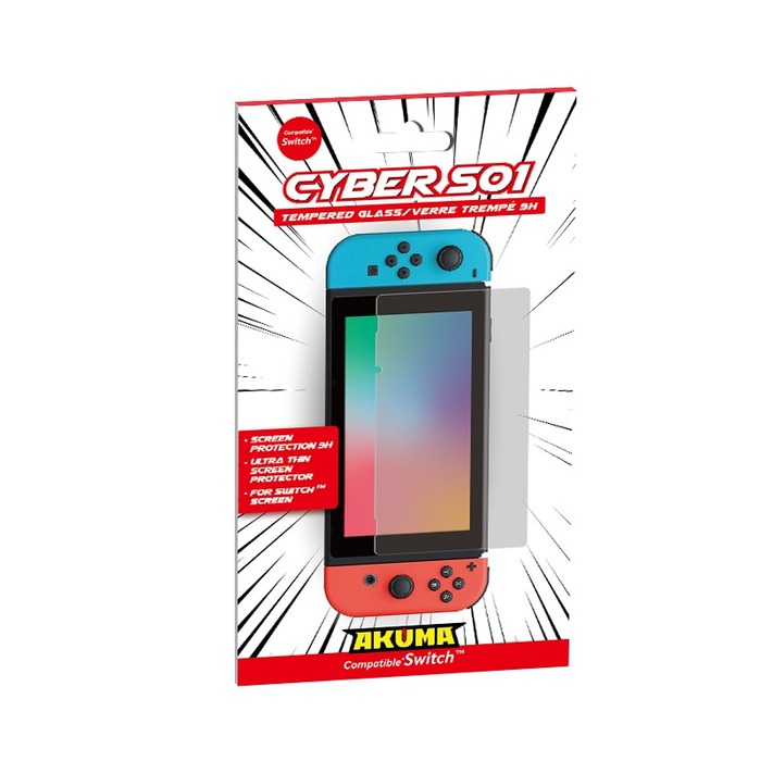 Matériels informatique verre trempé pour Nintendo Switch AKUMA Cyber S01 infinytech Réunion 02