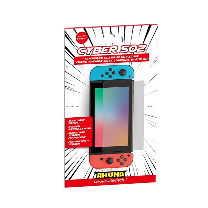 Matériels informatique verre trempé anti lumière bleue pour Nintendo Switch AKUMA Cyber S02 infinytech Réunion 02