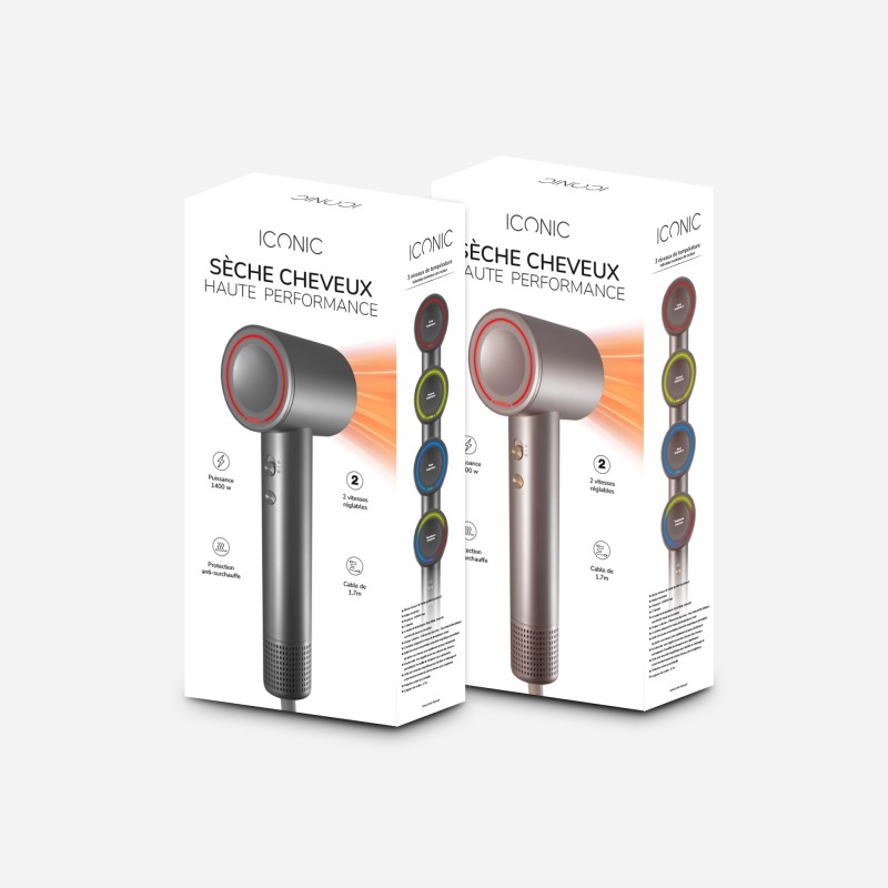 Petit électroménager sèche-cheveux ionique ICONIC Air Perform Rose infinytech Réunion 10