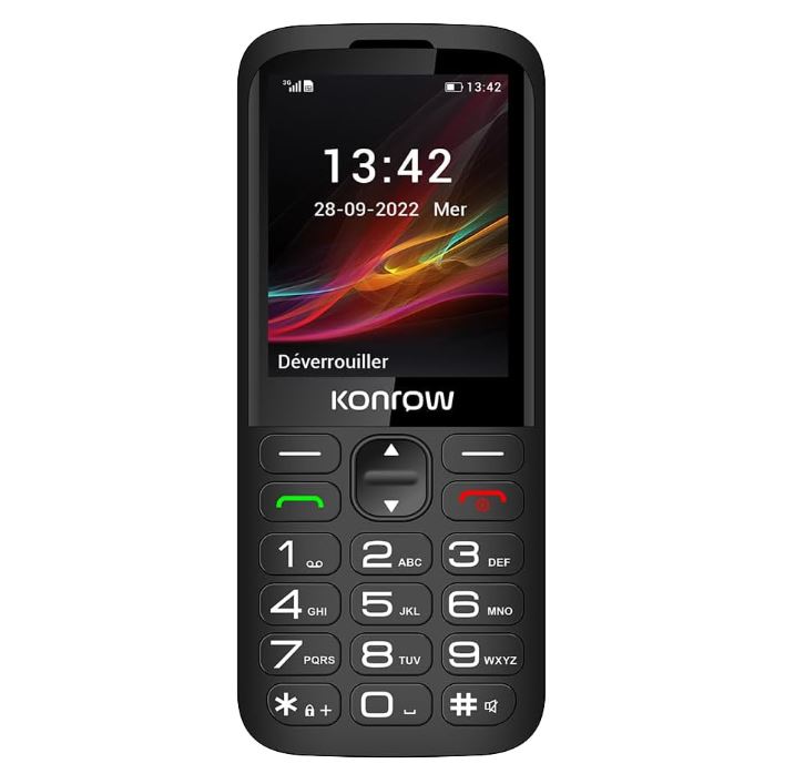 Téléphonie mobile GSM KONROW Senior 280 Noir infinytech Réunion 10