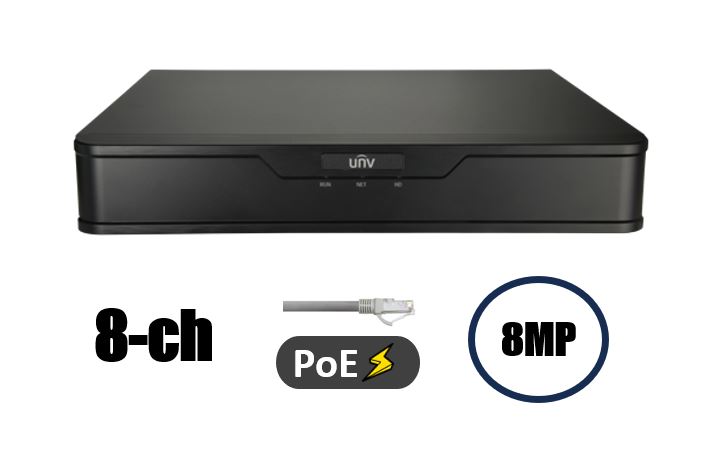 Vidéosurveillance enregistreur NVR UNIVIEW UV-NVR301-08S3-P8 infinytech Réunion 01