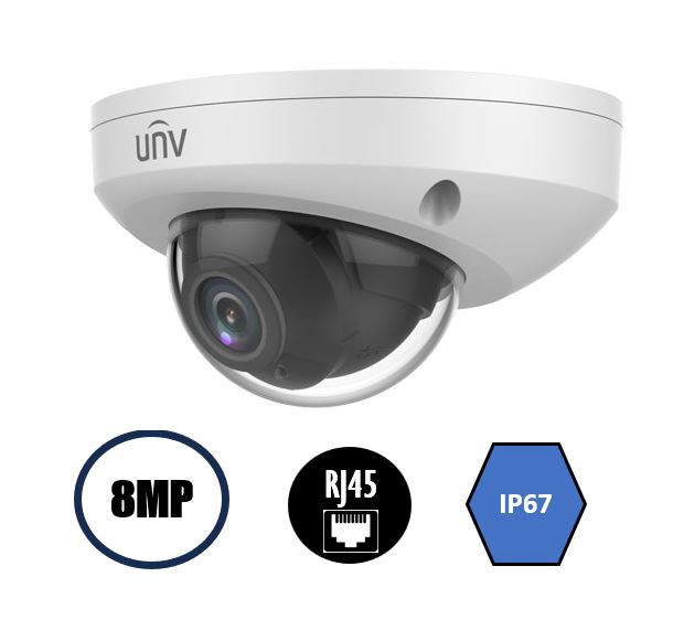 Vidéosurveillance caméra extérieure dôme UNIVIEW IPC318SB-ADF28K-I0 infinytech Réunion 01