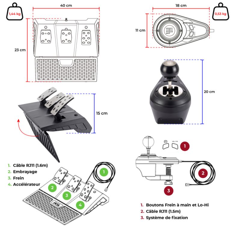 Matériels informatique volant SPIRIT of GAMER RACE WHEEL FORCE 1080RS infinytech Réunion 08