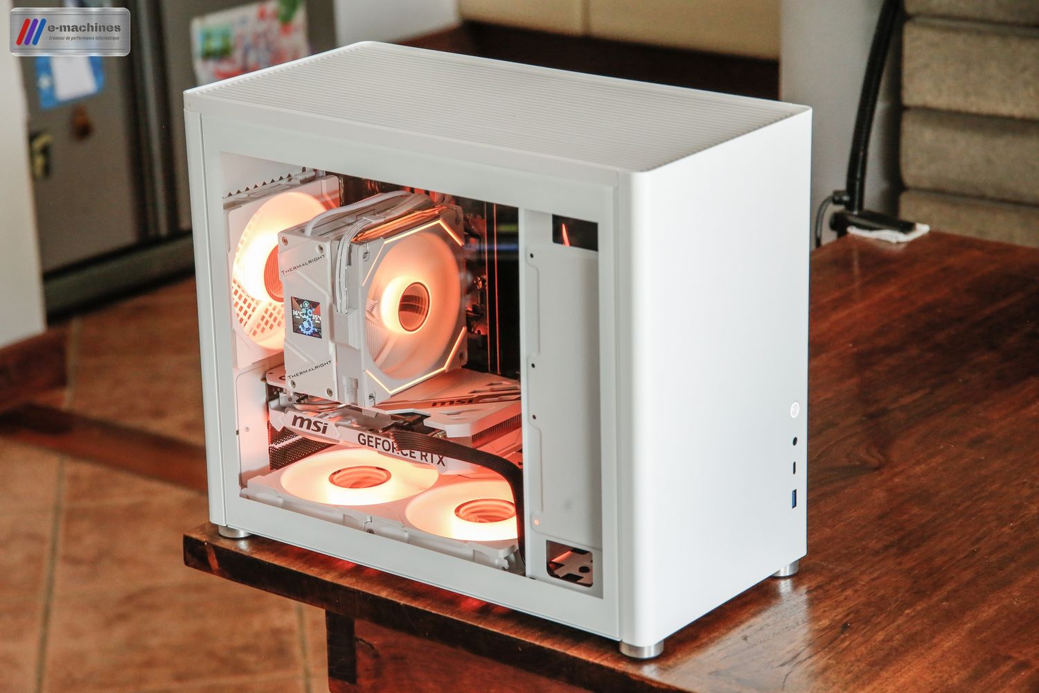 Cube Gamemax Spark Blanc i5 14400F RTX 4060 MSI White infinytech Réunion 02