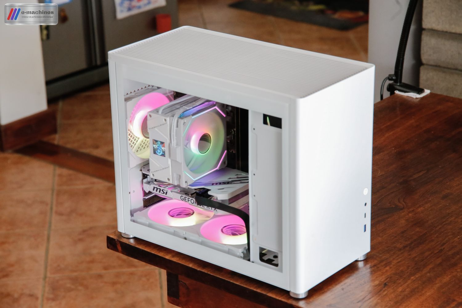 Cube Gamemax Spark Blanc i5 14400F RTX 4060 MSI White infinytech Réunion 01