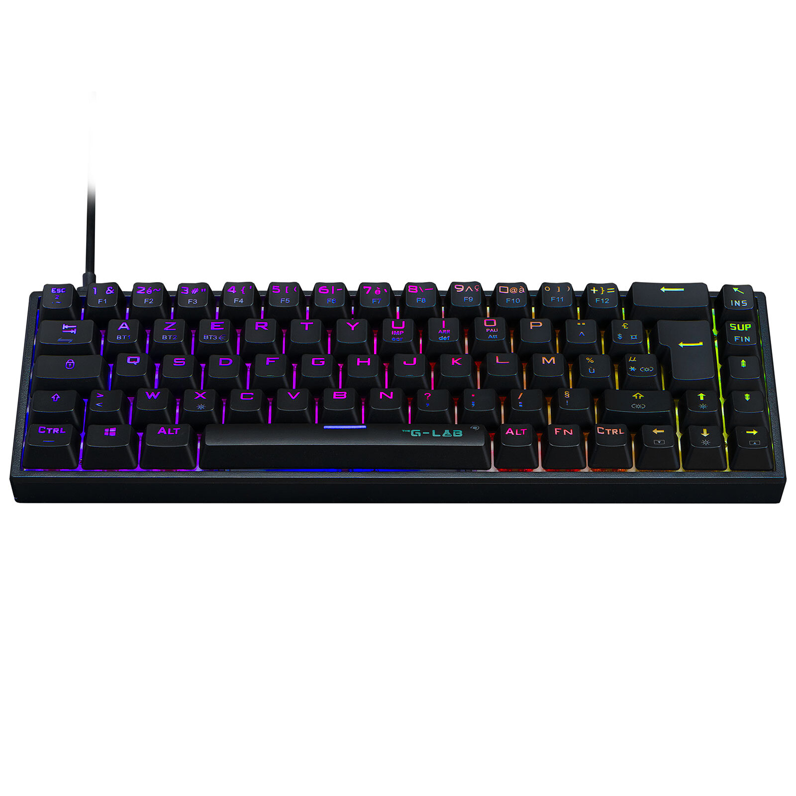 Matériels informatique clavier THE G-LAB Keyz Titanium Noir infinytech Réunion 03