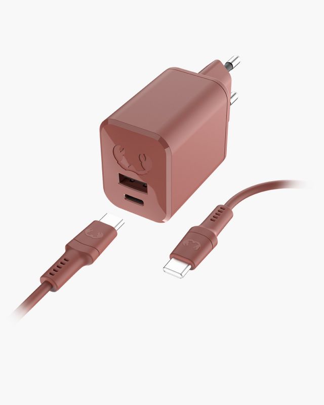 Accessoires téléphonie chargeur secteur USB-C FRESH N REBEL 45W PD avec câble Rouge infinytech Réunion 01