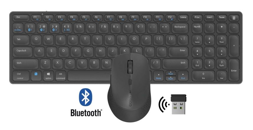 RAPOO Clavier sans fil, Bluetooth/radio, noir, de | Claviers à des prix