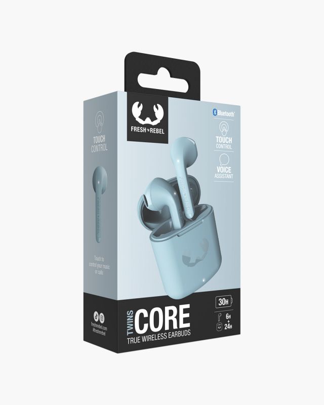 Accessoires téléphonie écouteurs FRESH N REBEL Twins Core Bluetooth Bleu Clair infinytech Réunion 05