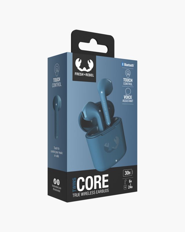 Accessoires téléphonie écouteurs FRESH N REBEL Twins Core Bluetooth Bleu Foncé infinytech Réunion 06