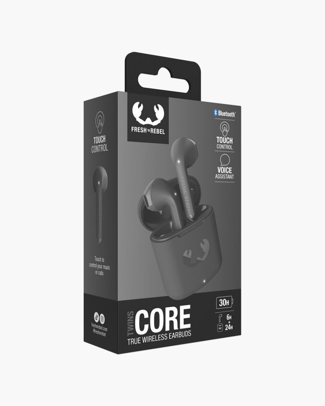 Accessoires téléphonie écouteurs FRESH N REBEL Twins Core Bluetooth Gris Foncé infinytech Réunion 06