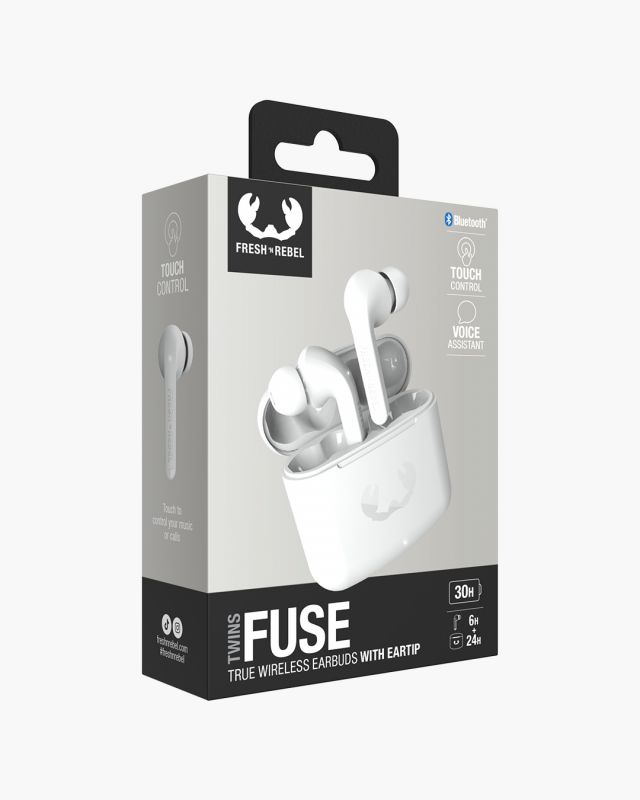 Accessoires téléphonie écouteurs FRESH N REBEL Twins Fuse Bluetooth Gris Clair infinytech Réunion 06
