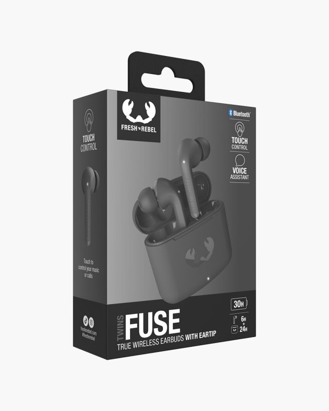 Accessoires téléphonie écouteurs FRESH N REBEL Twins Fuse Bluetooth Gris Foncé infinytech Réunion 06