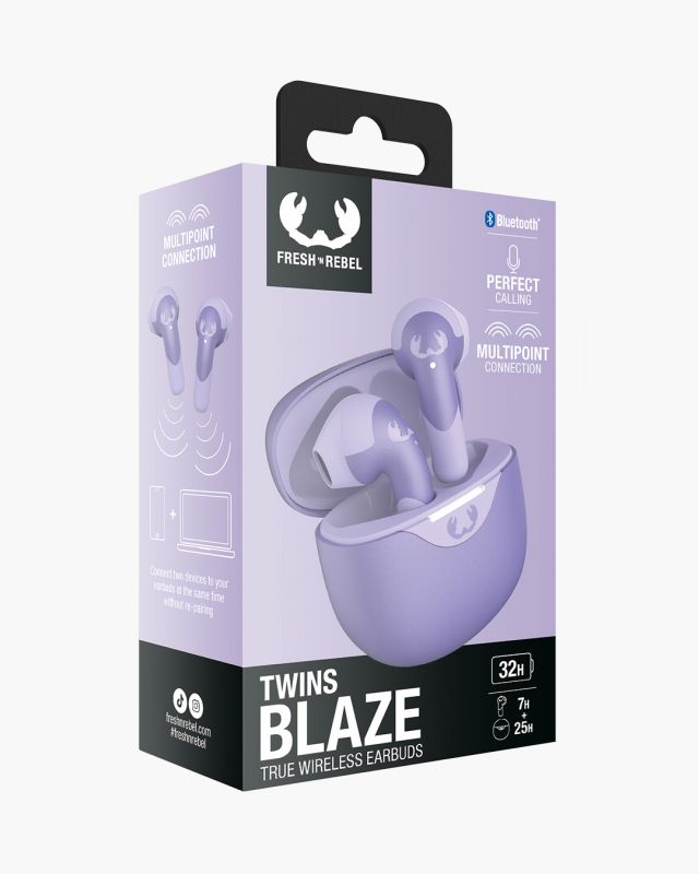 Accessoires téléphonie écouteurs FRESH N REBEL Twins Blaze Bluetooth Lilas infinytech Réunion 03