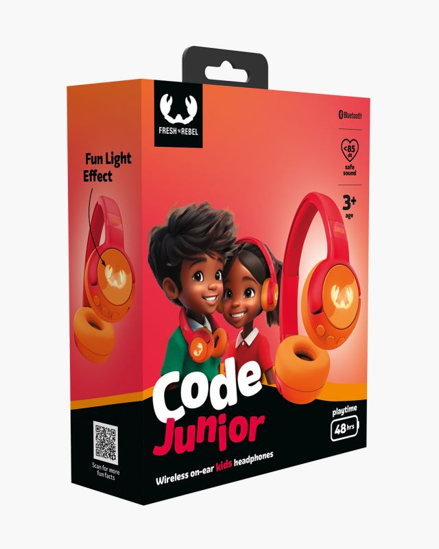 Matériels audio casque pour enfant FRESH N REBEL Code Junior Bluetooth Funny Fox infinytech Réunion 06