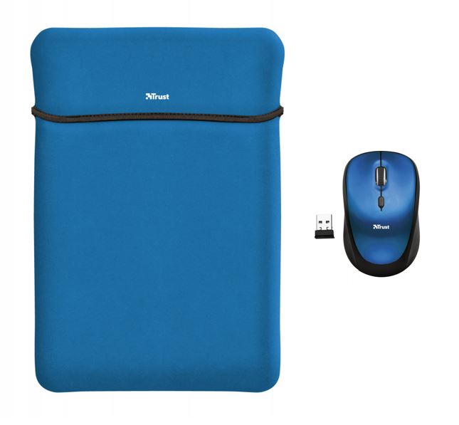 Accessoires informatique housse pour pc portable TRUST avec souris sans fil infinytech Réunion 01