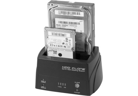Matériels informatique station d'accueil pour disque 2.5 et 3.5 Fonction Clônage infinytech Réunion 01