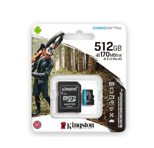 Matériels informatique carte micro SDXC KINGSTON Canvas Go Plus 512Go infinytech Réunion 02